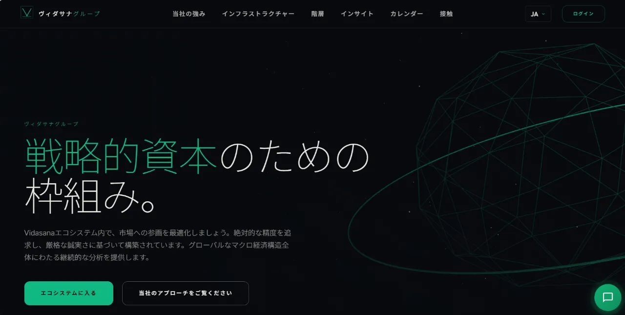 Vidasana Groupのサイト画像
