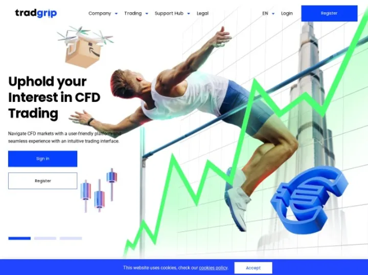 tradgripのサイト画像