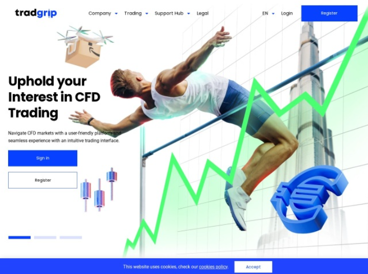 tradgripのサイト画像