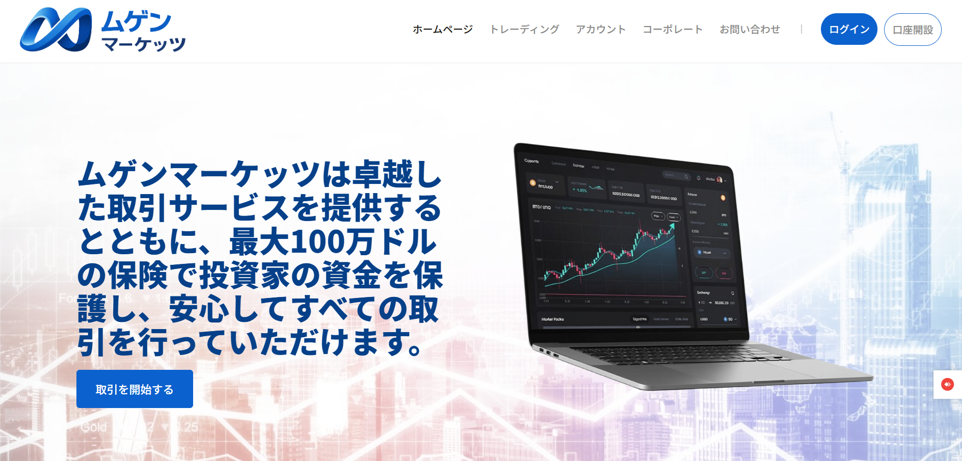 ムゲンマーケッツのサイト画像
