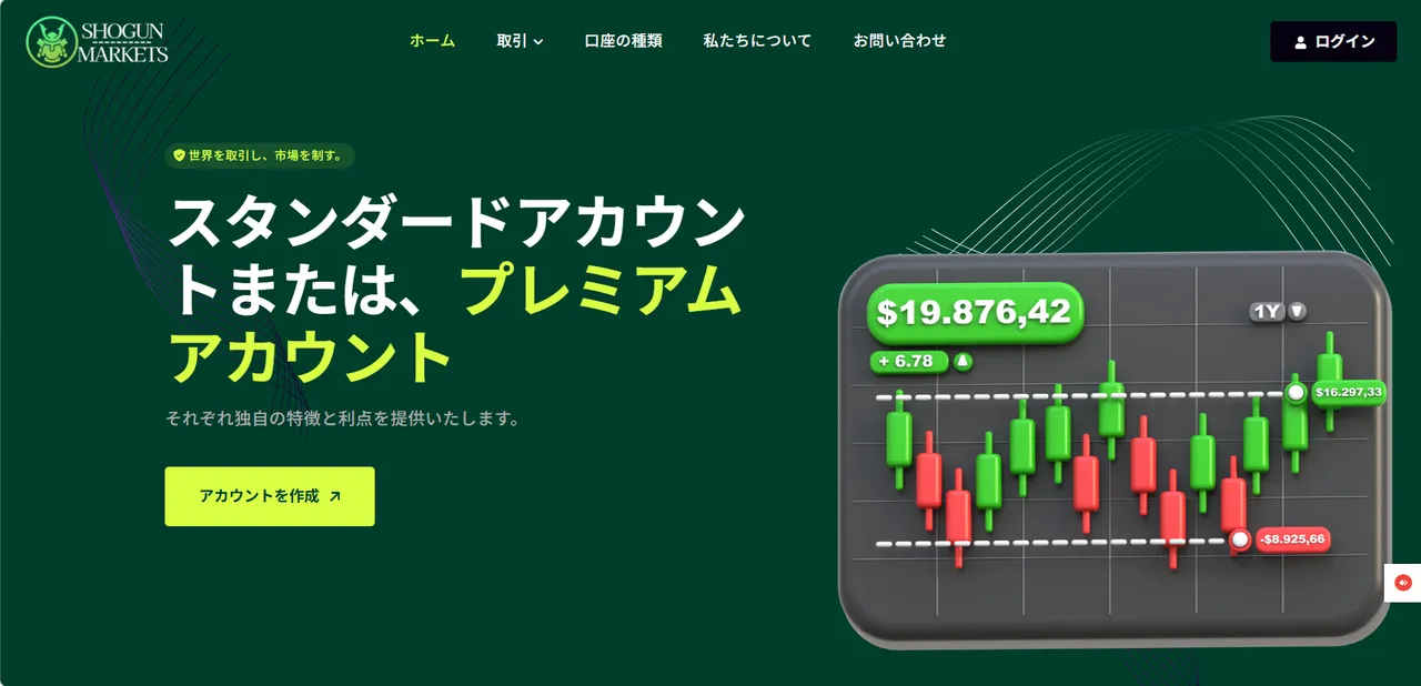 SHOGUN MARKETSのサイト画像