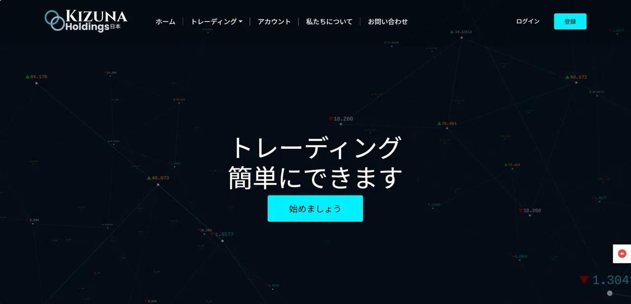 Kizuna Holdingsのサイト画像