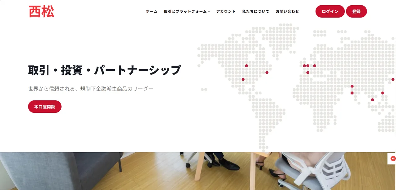 西松フィナンシャルのサイト画像