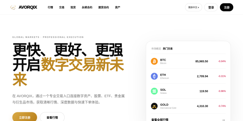 AVORQIXのサイト画面（2026年10月6日時点）